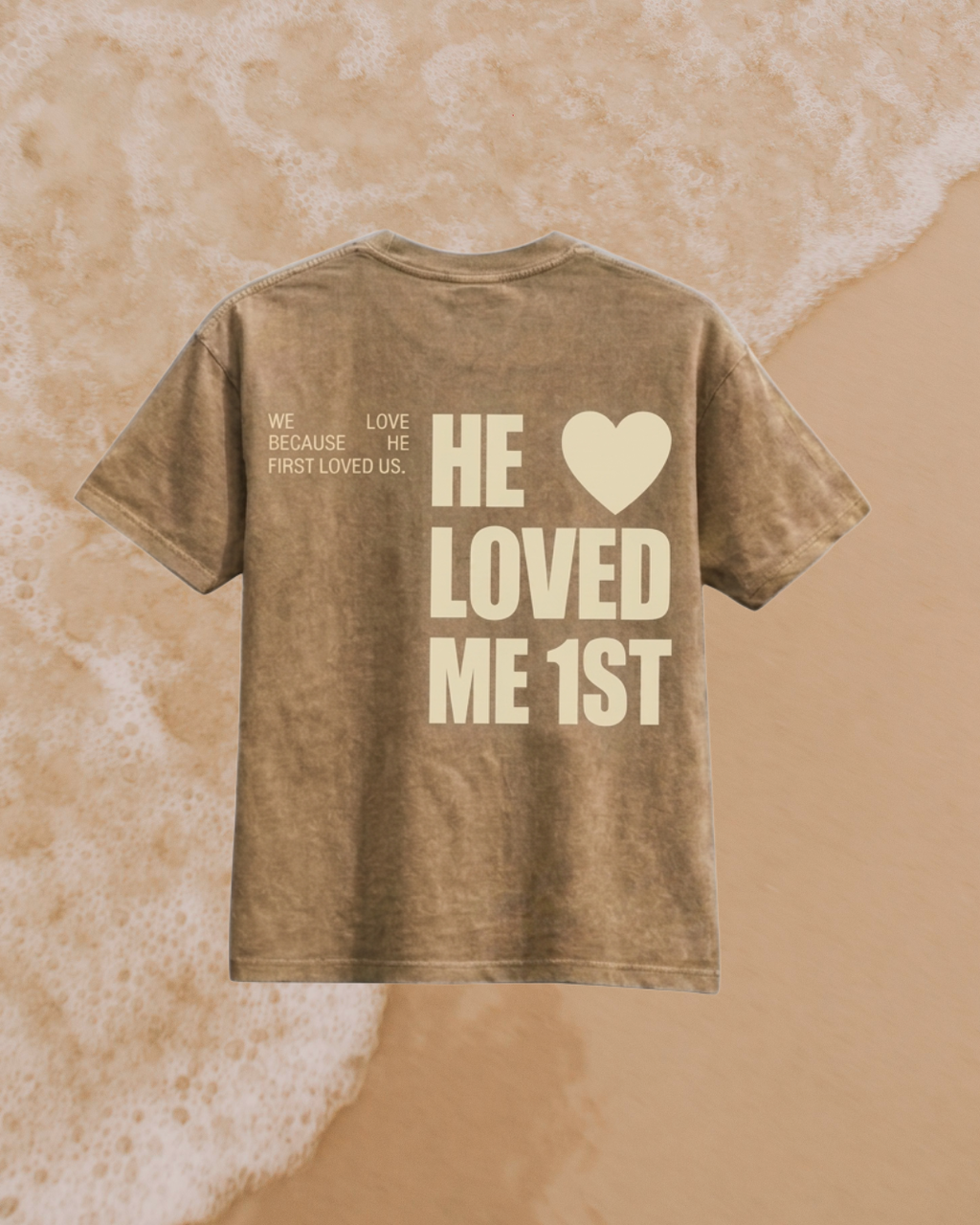 He Loved Me 1st Tee - Promise Sand/Cream