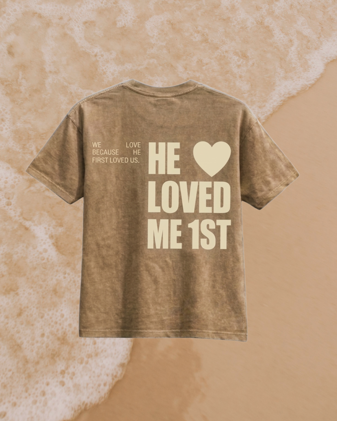 He Loved Me 1st Tee - Promise Sand/Cream