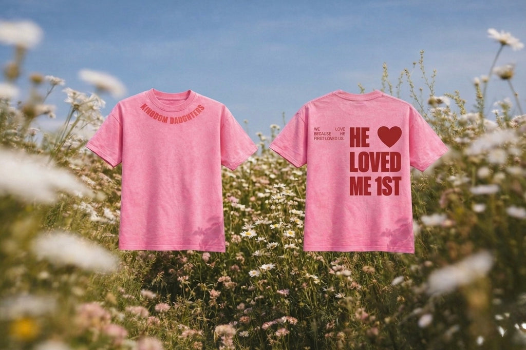 He Loved Me 1st Tee - Blossom Pink/Red